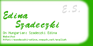 edina szadeczki business card